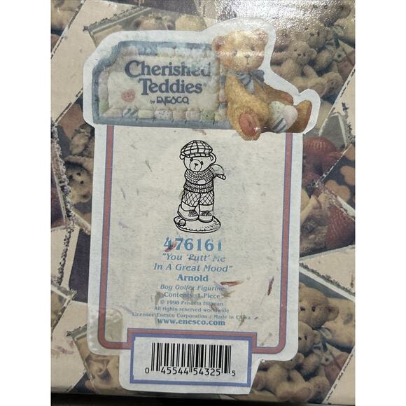 Cherished Teddies 476161 Arnold You Putt Me In A Good Mood Boy Golfing 1998 - Picture 3 of 3